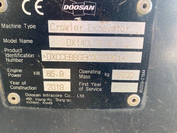 Doosan DX140LCR - Image 13