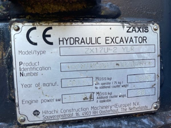 Hitachi ZX17U-2 - Image 11