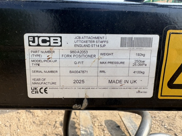 JCB Fork Positioner Forks - Image 5
